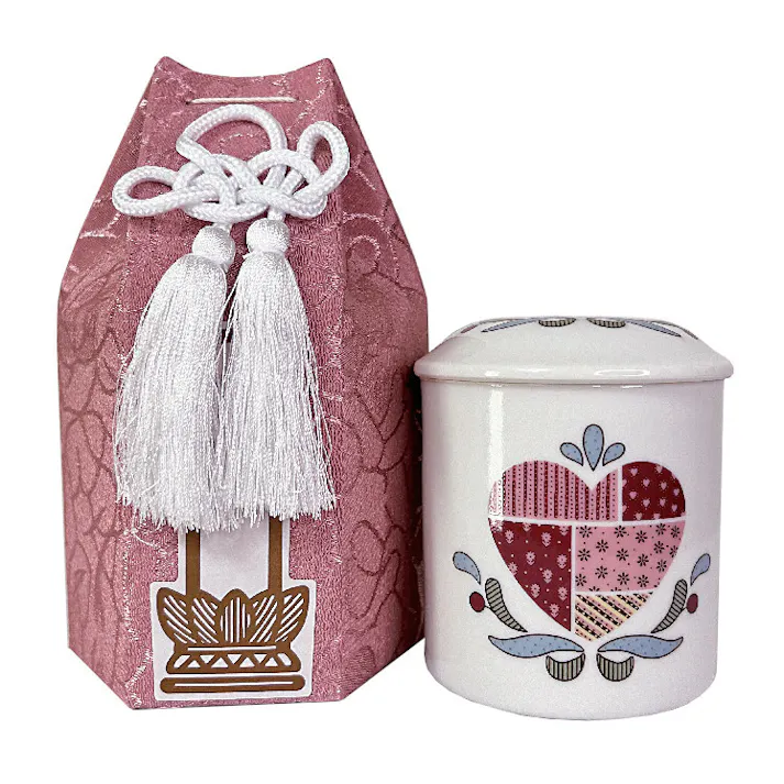 ミニ骨壺&分骨袋 ハート 送料込み #flife-a3439710