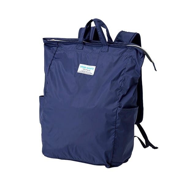 手の平サイズに畳めるリュック（ネイビー）】 ちあふる ショルダー