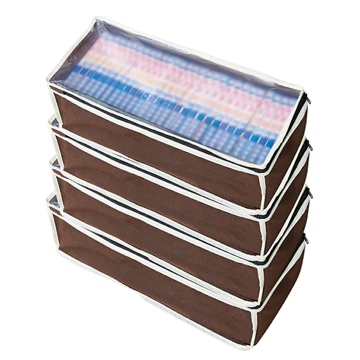 【パッと見えるコミック収納ケース 4枚組】 ちあふる バラバラになりがちなコミックもホコリを防いで、すっきり収納!! 通気性の良い不織布製中身が分かる透明窓 25~30冊のコミックを収納 JAN:4989409098817