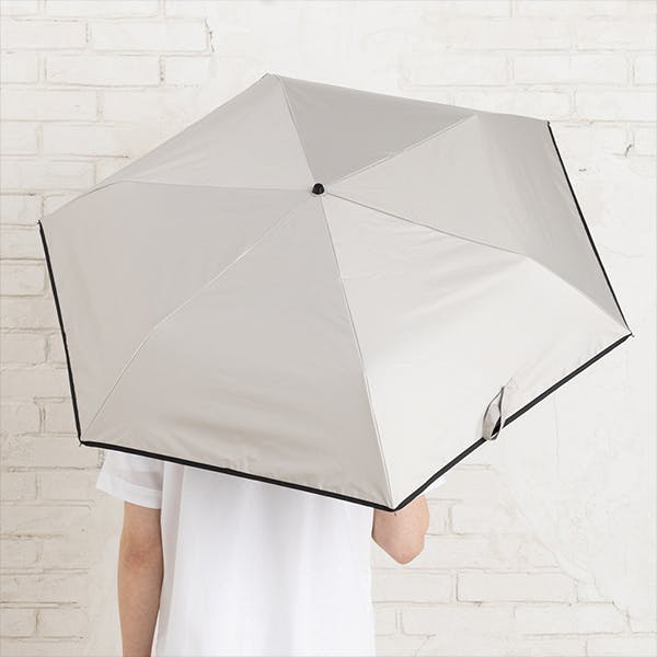 日傘　グレー estaa 折りたたみ傘 マジで軽い傘 遮光100 超軽量 晴雨兼用 折りたたみ