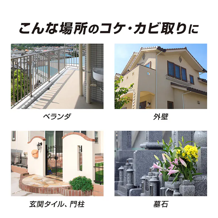 【業務用ガチ落ちコケ・カビ取りスプレー 480ml お得な3本セット】 ちあふる シュッとスプレーするだけ、簡単お手入れ コンクリート泡が密着してコケ・カビを落とす!! ベランダ 墓石 外壁 JAN:4989409099050