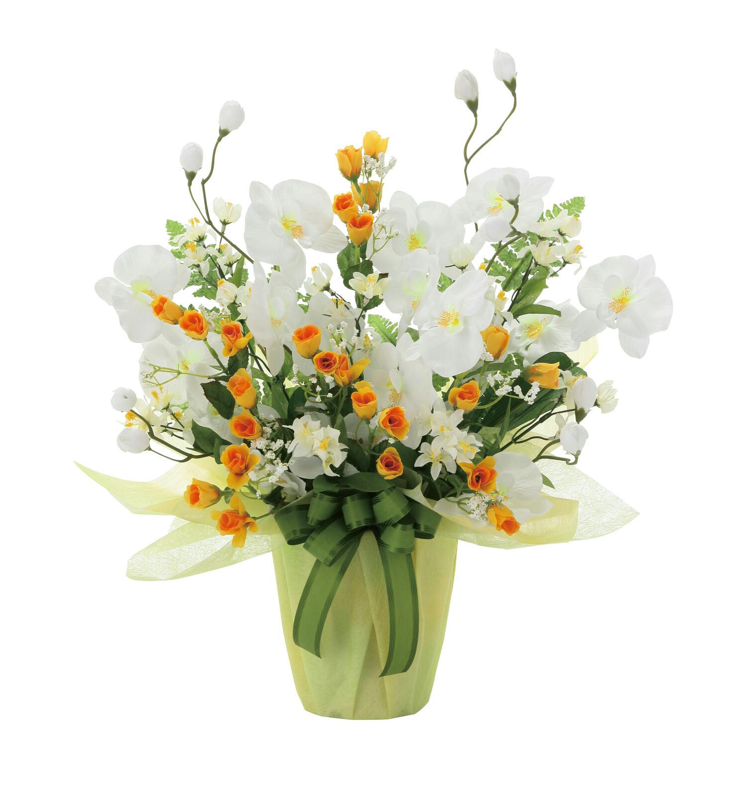 造花】光触媒加工仏花アートフラワー「メローホワイト」 お仏壇に彩り