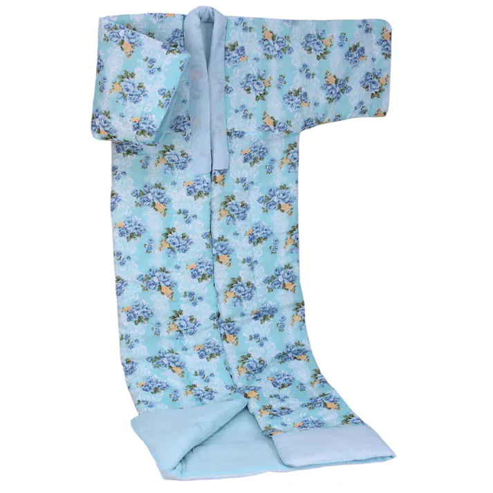 綿100%柔らかガーゼかいまき 1枚 ブルー 送料込み #flife-4589756182193