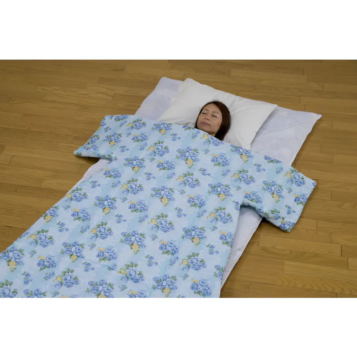 綿100%柔らかガーゼかいまき 1枚 ブルー 送料込み #flife-4589756182193