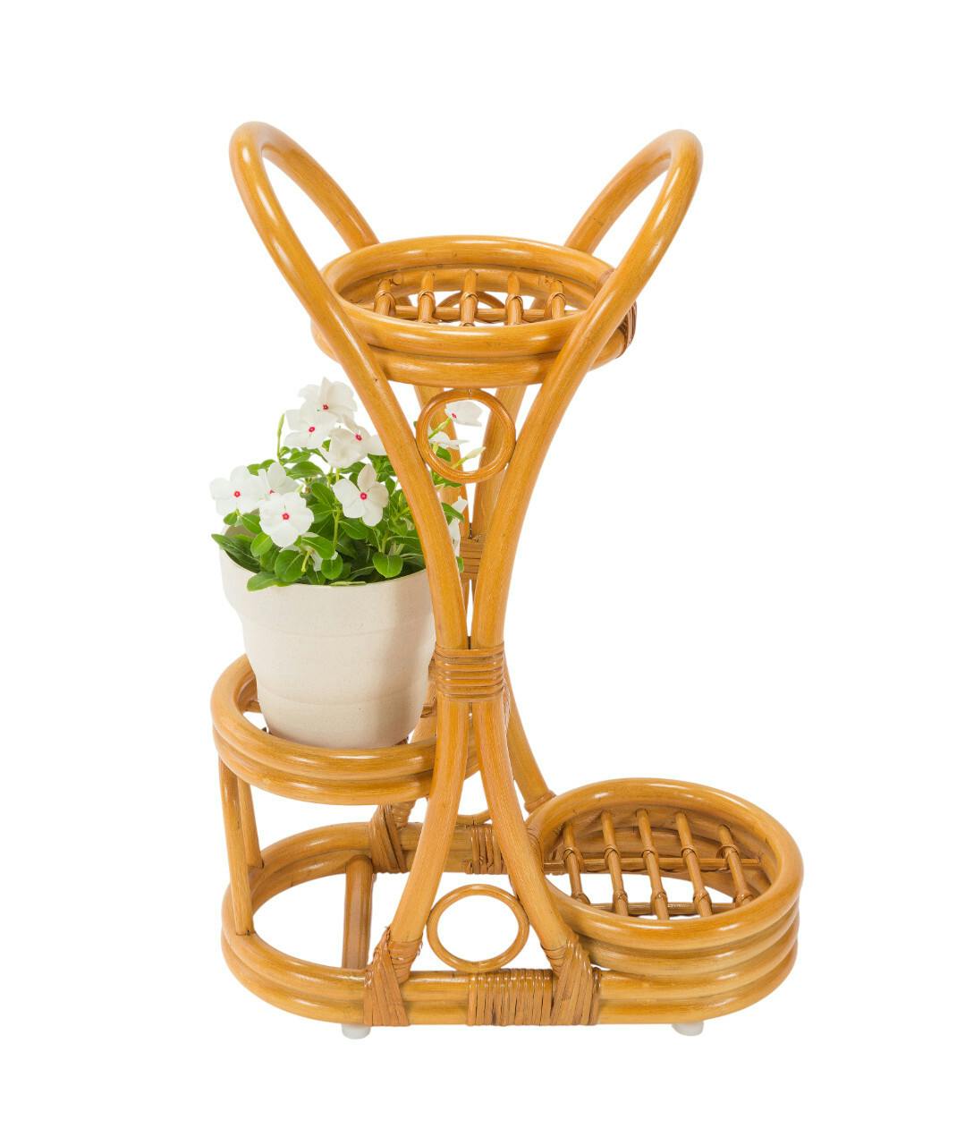 天然籐フラワーラック 送料込み ＃flife-4589978109299