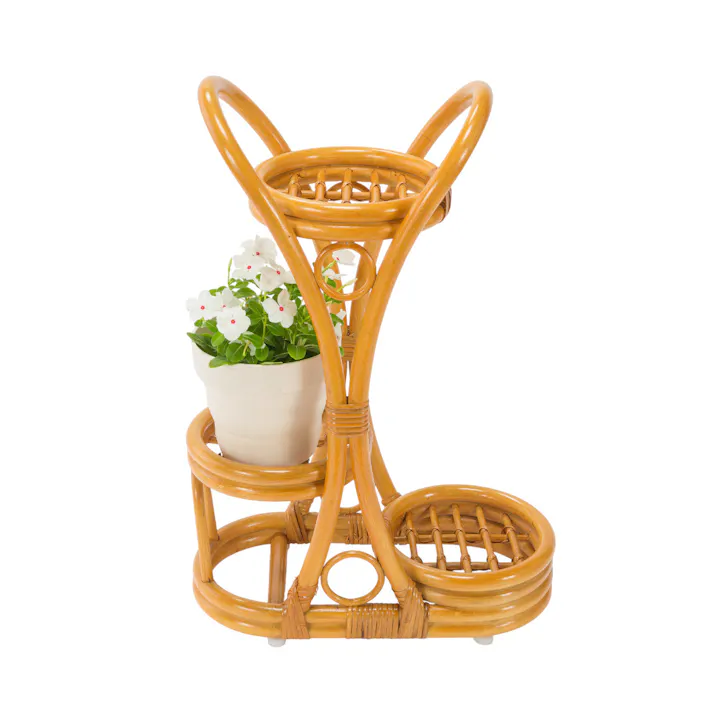 天然籐フラワーラック 送料込み #flife-4589978109299