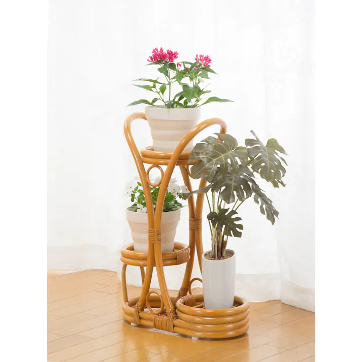 天然籐フラワーラック 送料込み #flife-4589978109299