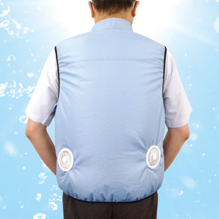 クールファンベスト ACアダプター+モバイルバッテリー付き LL 送料込み ＃flife-4589978835853