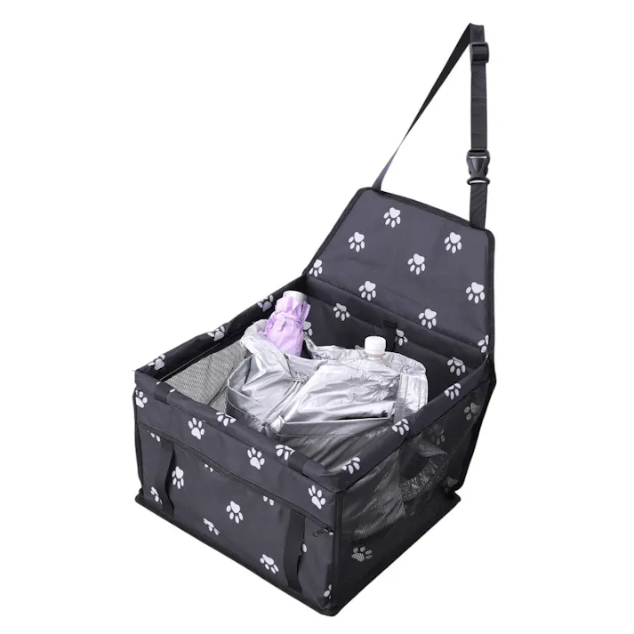 安全設計 ペット用ドライブキャリー 安全&快適ドライブ 撥水性 ペットの飛び出し防止に 小型犬〜中型犬用 通気性 ファスナーポケット付き 送料込み #flife-4589978835983