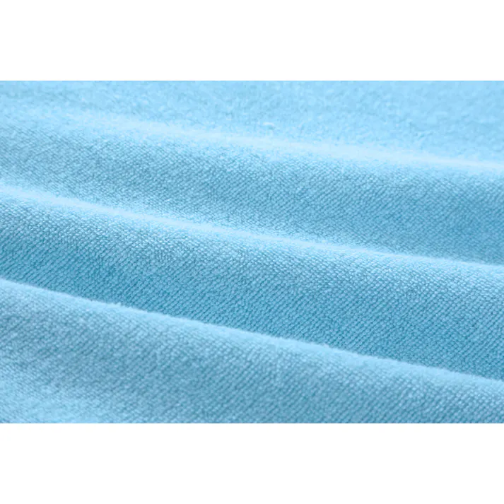 綿100%やわらかタオル地のびのびシーツ同色2枚組 セミダブル ブルー 送料込み #flife-4589978836041