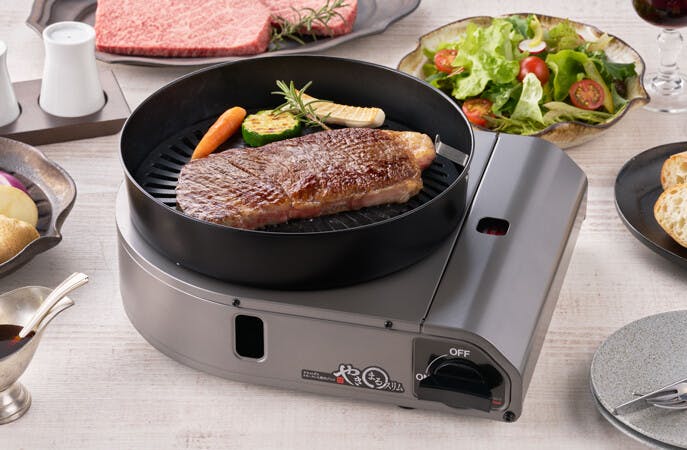 イワタニ スモークレス焼肉グリル やきまるスリム トングセット 送料