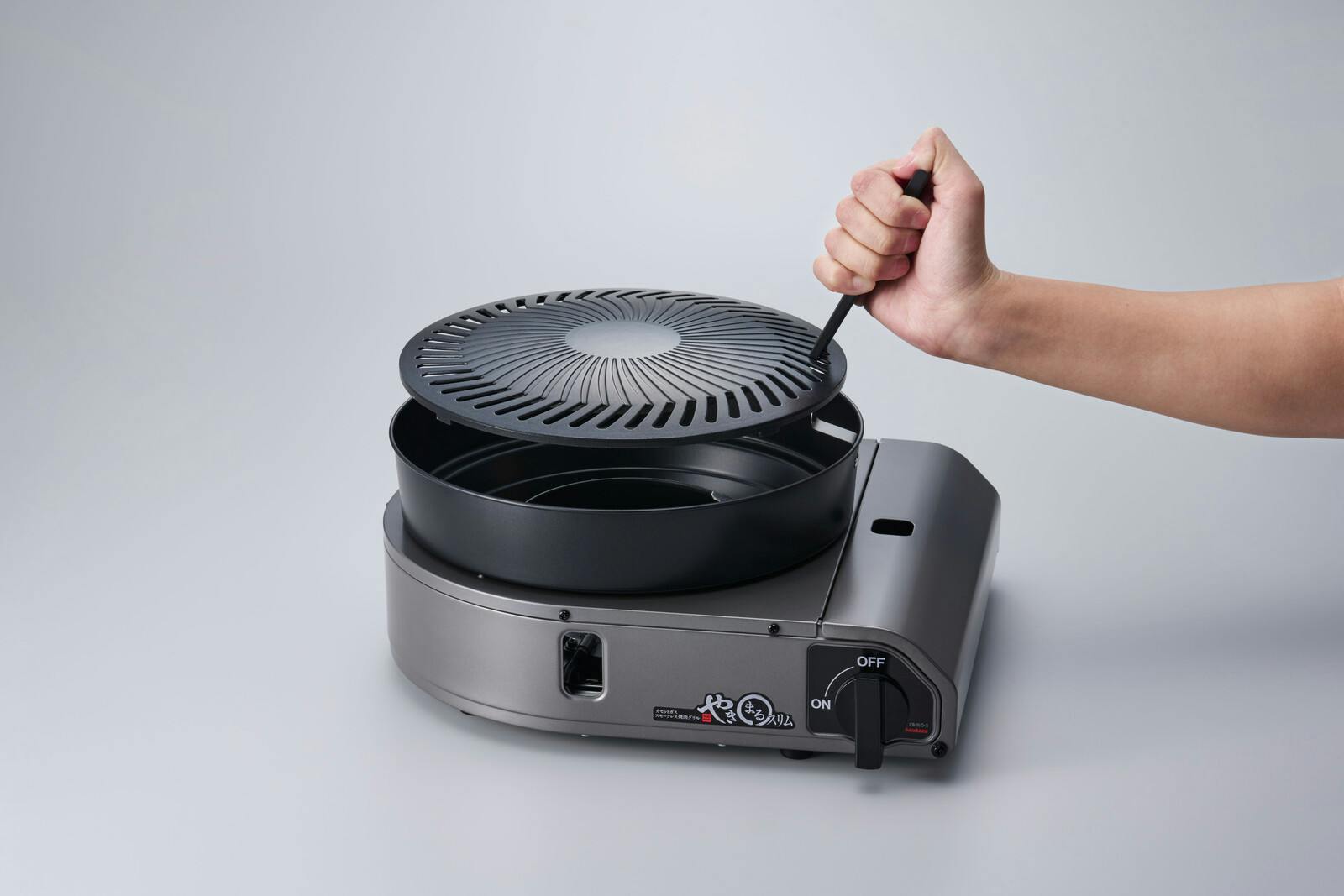 イワタニ スモークレス焼肉グリル やきまるスリム トングセット 送料