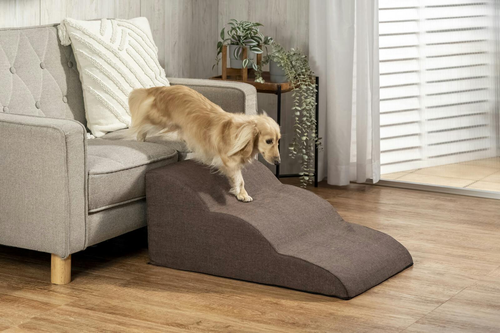 足腰に優しい高弾性小型犬用スロープ3段 送料込み ＃flife