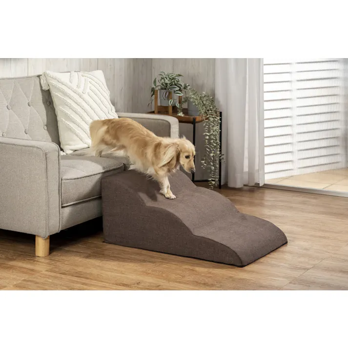 足腰に優しい高弾性小型犬用スロープ3段 送料込み #flife-4589978105215