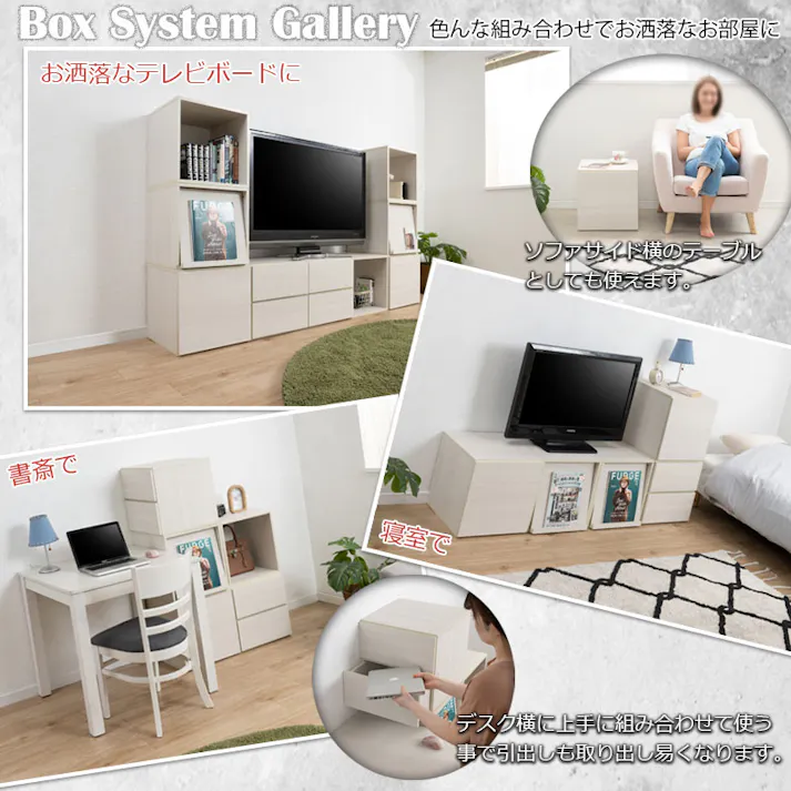 【WW】ダブルキューブボックス LPレコードタイプ ホワイトウォッシュ 白 木製 ディスプレイ棚 飾り棚 収納ボックス ラック 台 収納ラック レコード収納 A4ファイル 雑誌 本 マガジン おしゃれ クローゼット上 下