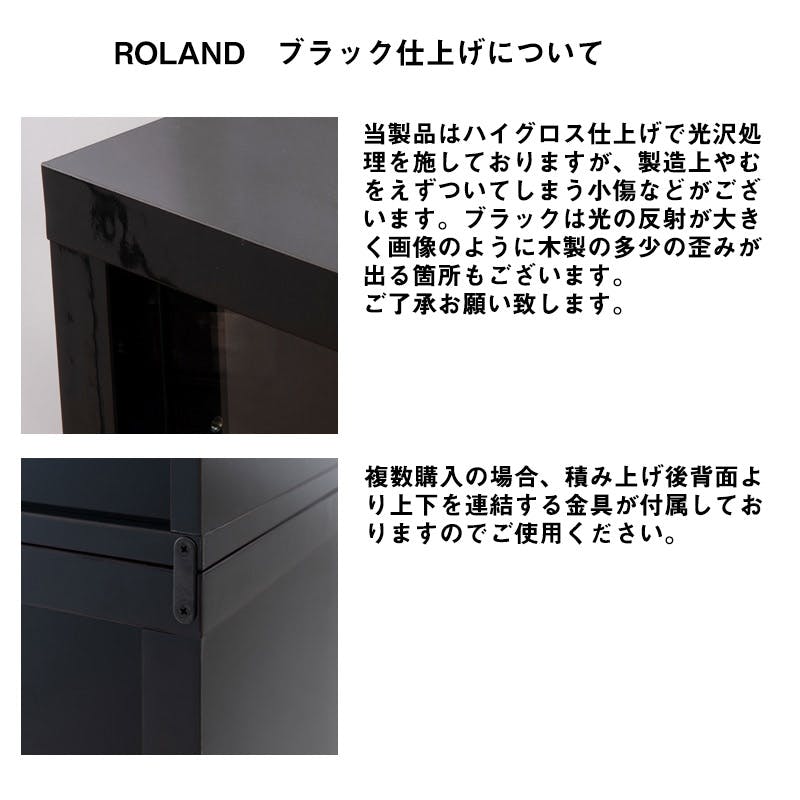 引き戸ガラスケース ROLAND】しっかり守る頑丈設計 引戸ガラス扉付ユニットブラック