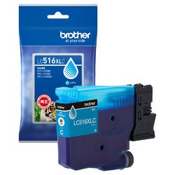 ブラザー純正】LC516XLC インクカートリッジ 大容量 (シアン) | 文房具