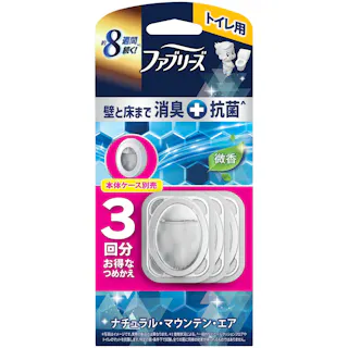 ファブリーズトイレ用消臭剤プレミアムシリーズ+抗菌ナチュラルマウンテンエアつめかえ 3回分 ×1点 【送料込み】 #hrm-4987176343376