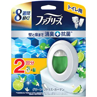 【12点まとめ買い】ファブリーズトイレ用消臭剤プレミアムシリーズ+抗菌グリーンシトラスガーデン本体+つめかえ 2回分 × 12点 【送料込み】 #hrm-4987176343406