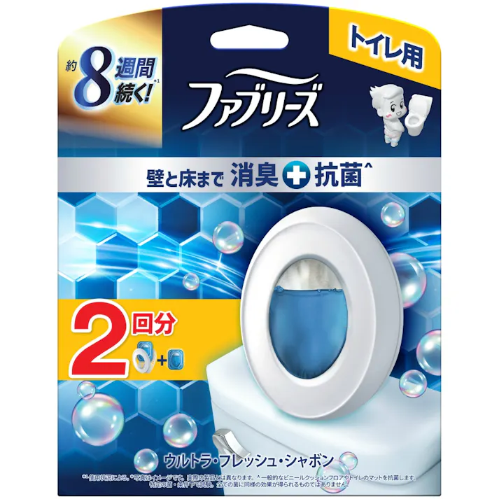 ファブリーズトイレ用消臭剤プレミアムシリーズ+抗菌ウルトラフレッシュシャボン本体+つめかえ 2回分 ×1点 #hrm-4987176343314