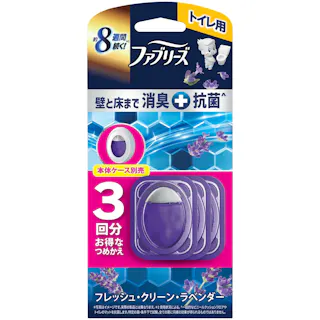 【12点まとめ買い】ファブリーズトイレ用消臭剤プレミアムシリーズ+抗菌フレッシュクリーンラベンダーつめかえ 3回分 × 12点 【送料込み】 #hrm-4987176343338
