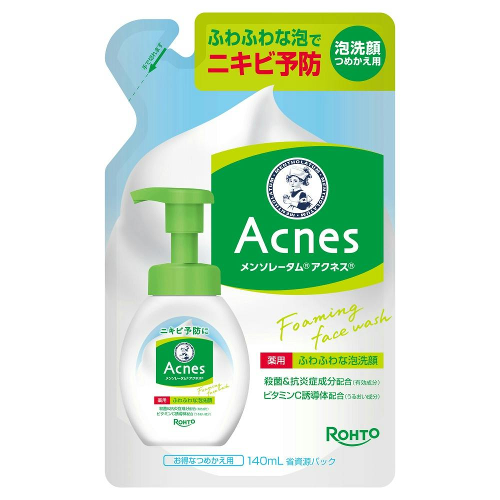 メンソレータム アクネス 薬用ふわふわな泡洗顔 つめかえ用 ×1点 【送料込み】 ＃hrm-4987241199341