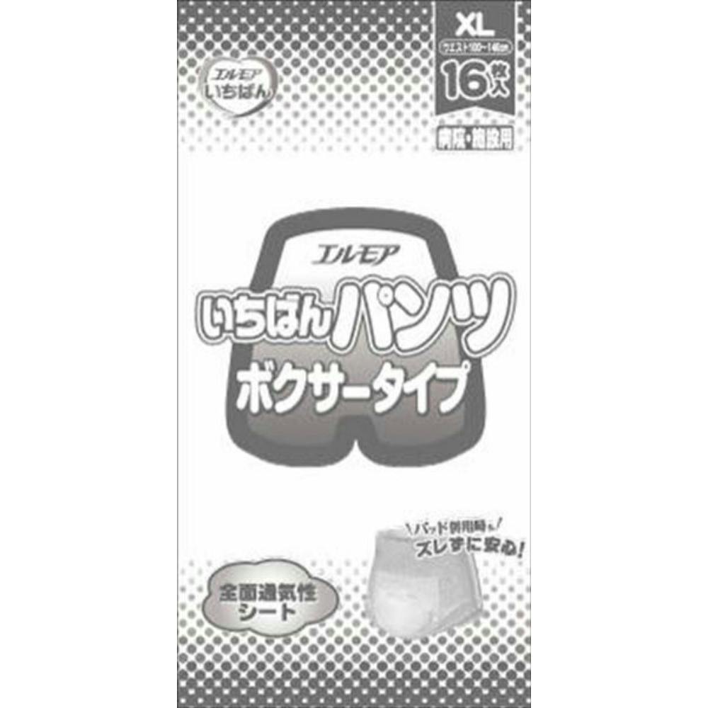 紙おむつ　パンツタイプ 業）エルモアいちばんパンツボクサー　S 452411→454111　22枚（4） カミ商事 取寄品 JAN 4971633 ☆エントリー必須 期間限定ポイント10倍☆ 大人用紙おむつ