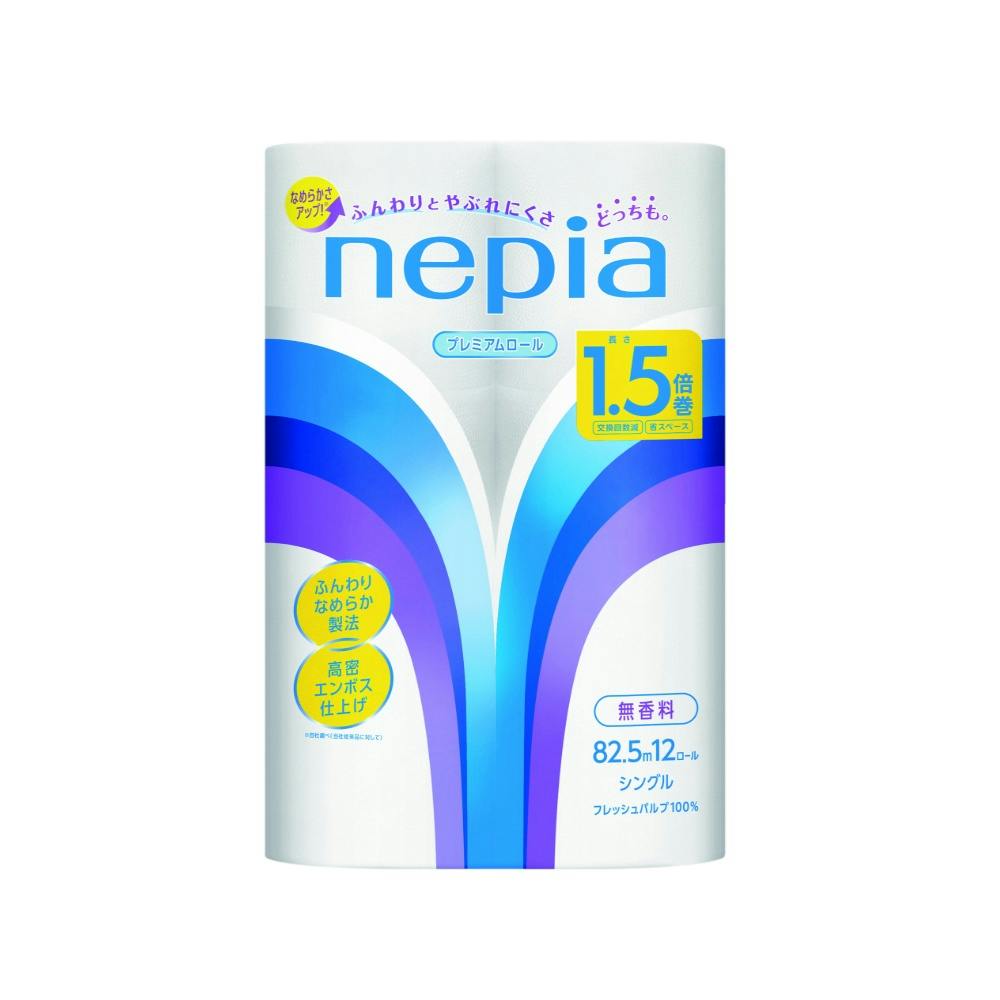 【6点まとめ買い】ネピア トイレットロール 1.5倍巻 12ロール シングル × 6点【送料込み】 トイレットペーパー ＃hrm-4901121210681