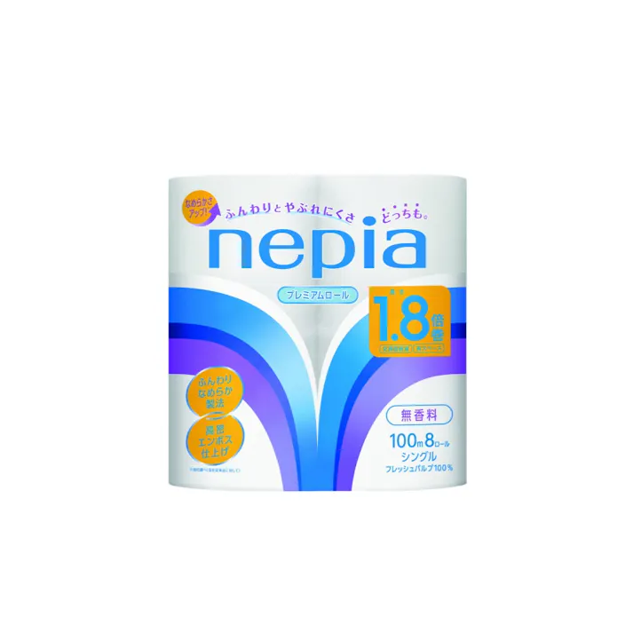 【8点まとめ買い】ネピア トイレットロール 1.8倍巻 8ロール シングル × 8点【送料込み】 トイレットペーパー #hrm-4901121204338