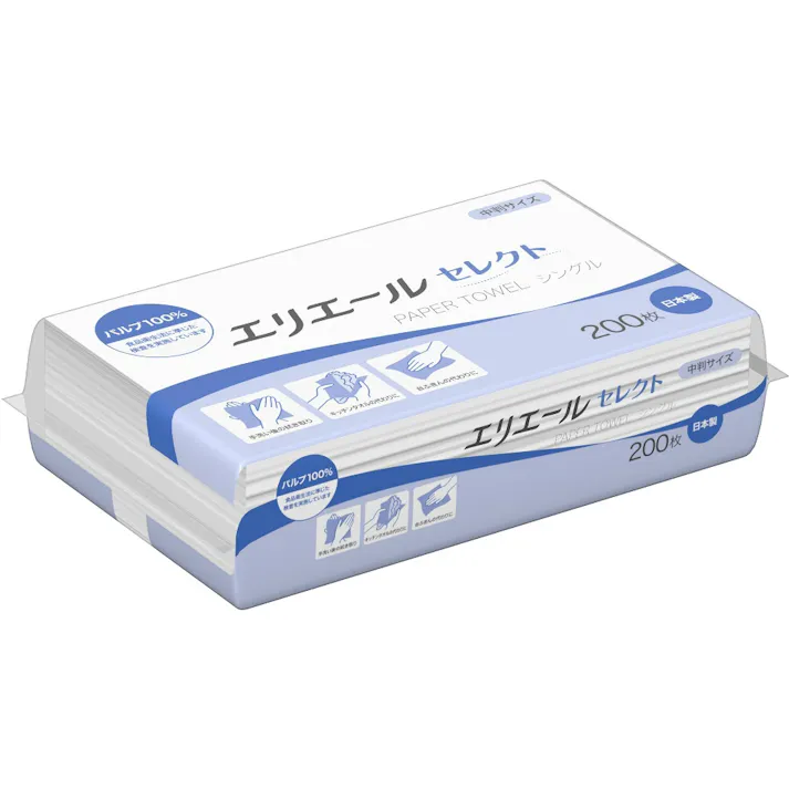 エリエールペーパータオル セレクト シングル200枚(中判) ×1点 #hrm-4902011122213