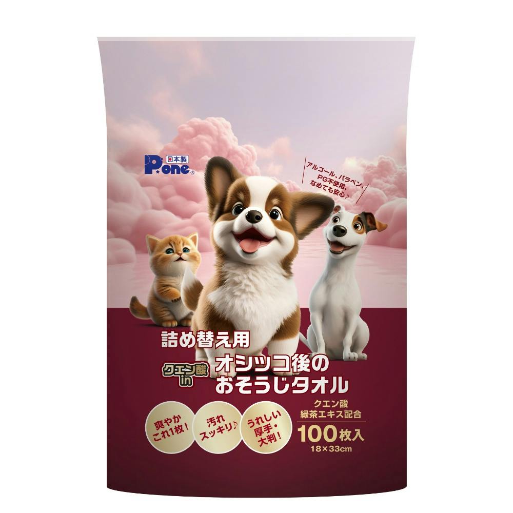 クエン酸inオシッコ後のおそうじタオル100枚 詰め替え用 × 12点 #hrm-4904601999663 日用品・生活用品・洗剤 クエン酸inオシッコ後のおそうじタオル100枚 詰め替え用 × 12点 #hrm-4904601999663 日用品・生活用品・洗剤