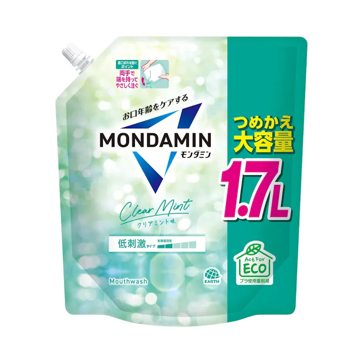 【6点まとめ買い】モンダミン クリアミント つめかえ大容量 1.7L × 6点 【送料込み】 #hrm-4901080246813