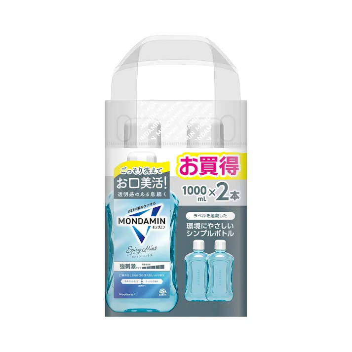 【4点まとめ買い】モンダミン スパイシーミント 1000ml 2P × 4点 【送料込み】 #hrm-4901080248114