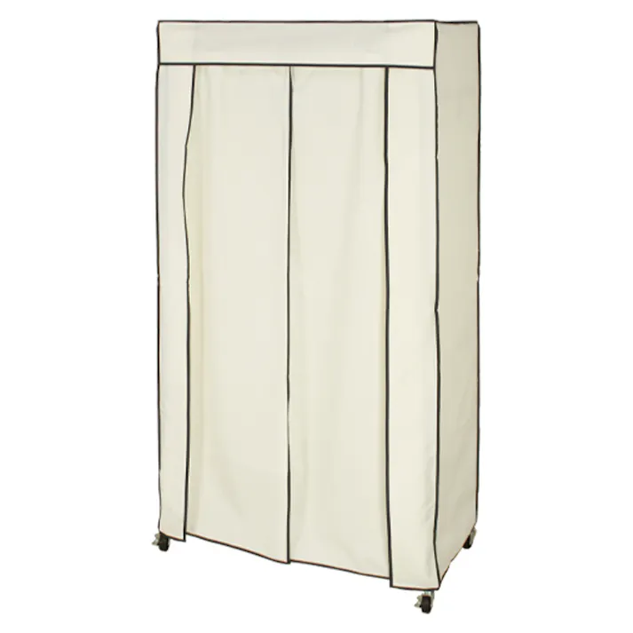 ハンガーラック カバー付き 90幅 おしゃれ キャスター付き スチールハンガー 頑丈 収納 クローゼット 洋服掛け 衣類収納 衣類 洋服