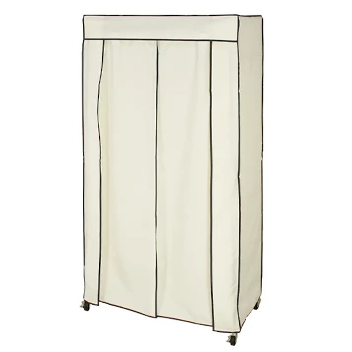 ハンガーラック カバー付き 90幅 おしゃれ キャスター付き スチールハンガー 頑丈 収納 クローゼット ワードローブ 洋服掛け 衣類収納 衣類 洋服