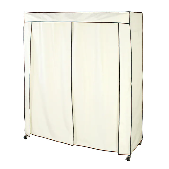 ハンガーラック カバー付き 150幅 おしゃれ キャスター付き スチールハンガー クローゼットハンガー 衣類収納 洋服掛け 収納 コート コート掛け