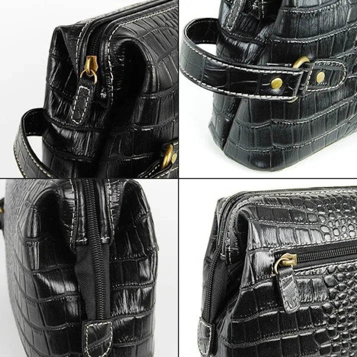 軽量ソフトレザークロコダイル型押し牛革ダレスセカンドバッグ AN-1002K【MACLAREN.co】クロコ型押し #flc-an-1002k