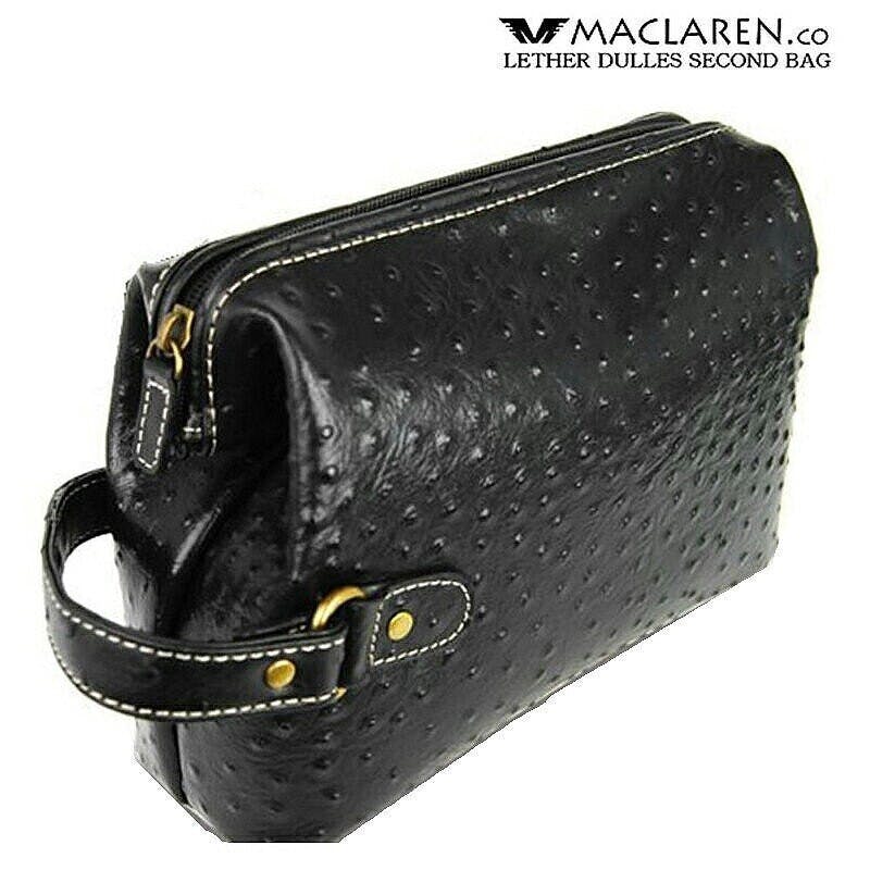 軽量ソフトレザーオーストリッチ型押し牛革ダレスセカンドバッグ AN-1002-Oオースト型押し ＃flc-an-1002-o 紳士財布