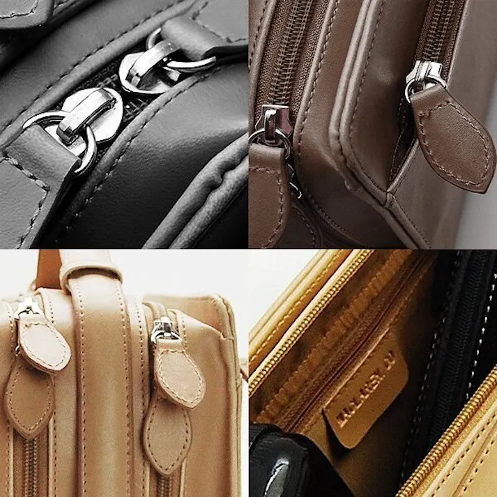 ボックスタイプダブルファスナー式セカンドバッグ AN-2133/【MACLAREN.co】ブラウン #flc-an-2133br