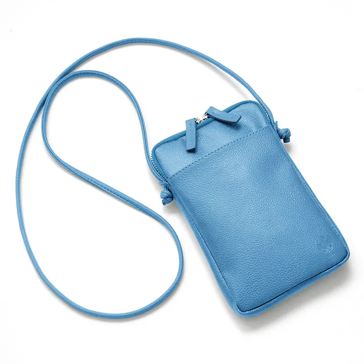 レザー(牛革)スマートポシェット(サコッシュ) AN-7162 【MOMO】/ポーチ/ブラック #flc-an-7162bk