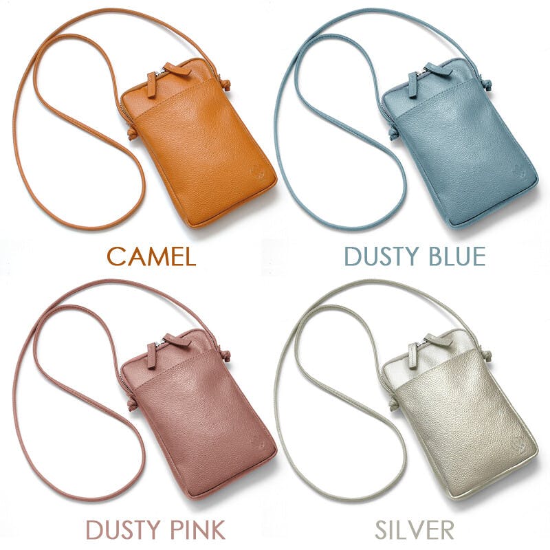 レザー（牛革）スマートポシェット(サコッシュ) AN-7162 【MOMO