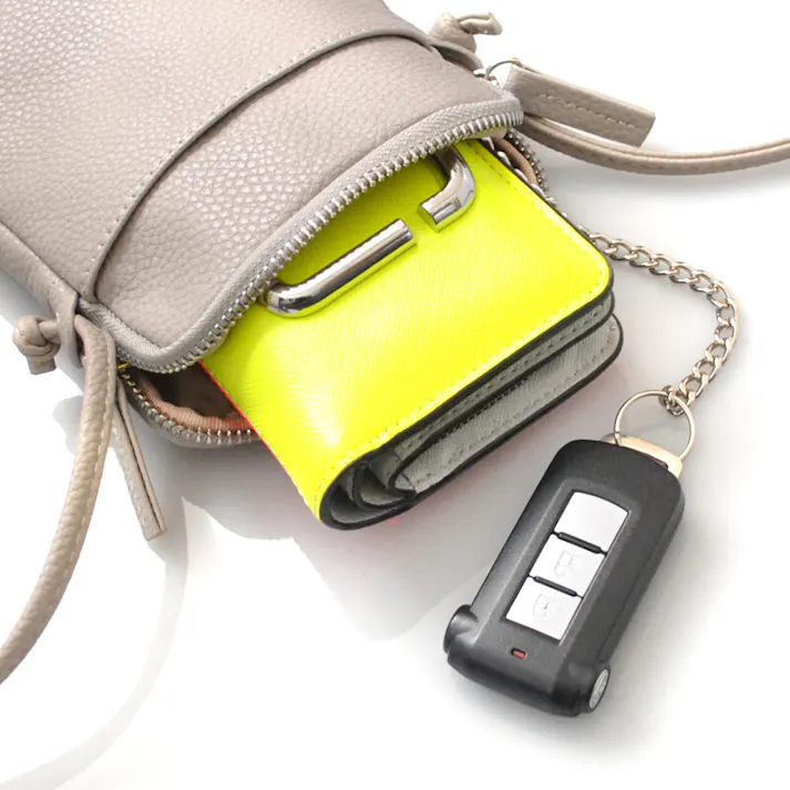 レザー(牛革)スマートポシェット(サコッシュ) AN-7162 【MOMO】/ポーチ/シルバー #flc-an-7162sv