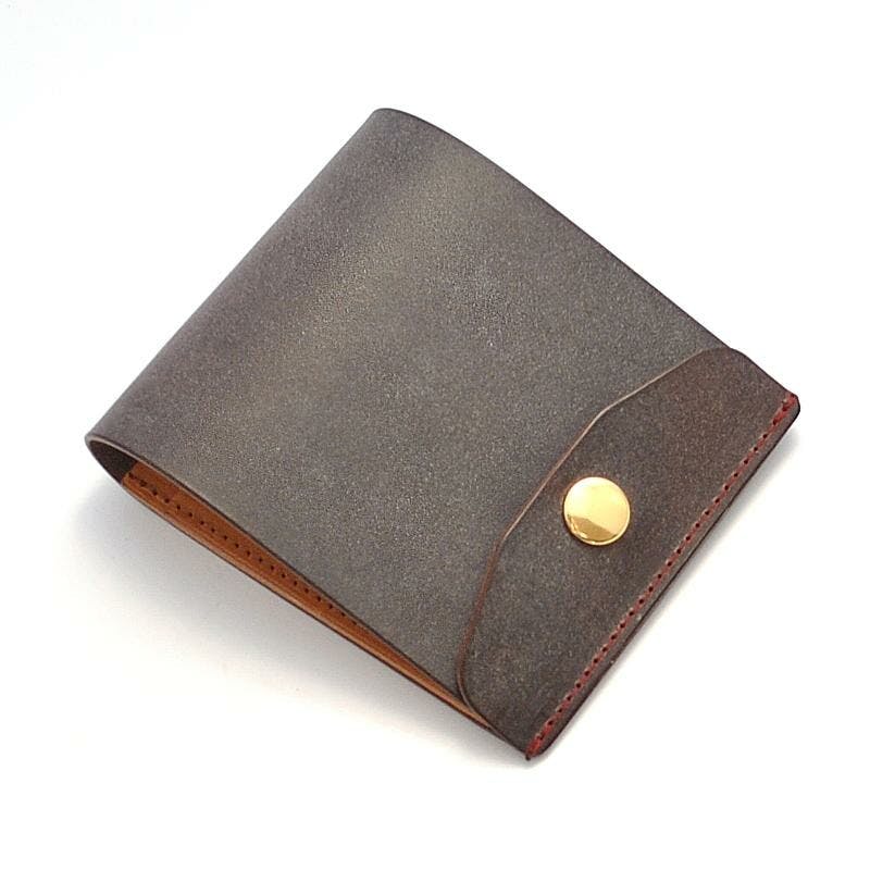 ブライドルレザー×栃木レザースマートウォレット BT-07　本革製折財布／ワイン ＃flc-bt-07wn-1pcs 紳士財布