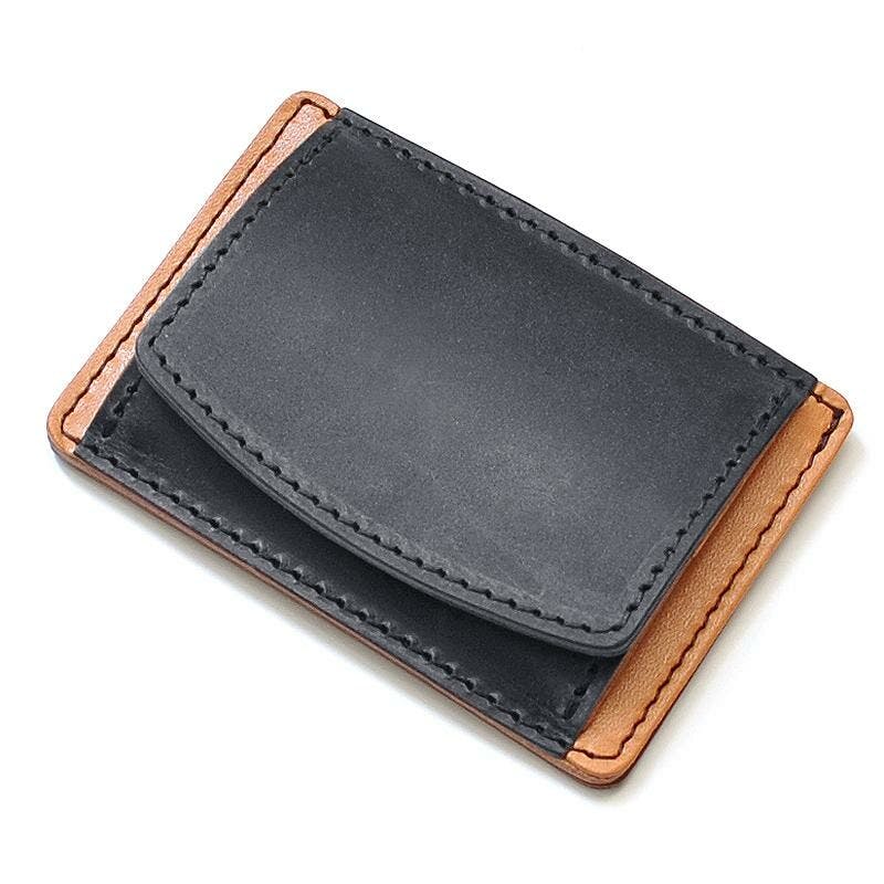 ブライドルレザー×栃木レザーコインケース  BT-09 カード&小銭入れ/ブラック #flc-bt-09bk-1pcs 紳士財布 ブライドルレザー×栃木レザーコインケース  BT-09 カード&小銭入れ/ブラック #flc-bt-09bk-1pcs 紳士財布