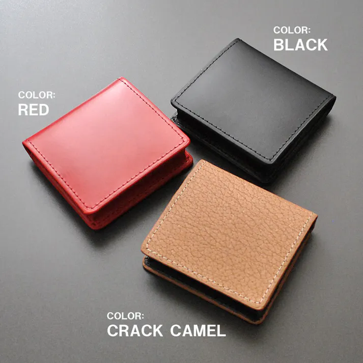 ボンデッドレザーコインケース BZSQ-216 【BEAMZSQUARE】財布/ボックスタイプ小銭入れ/レッド #flc-bzsq216-rd