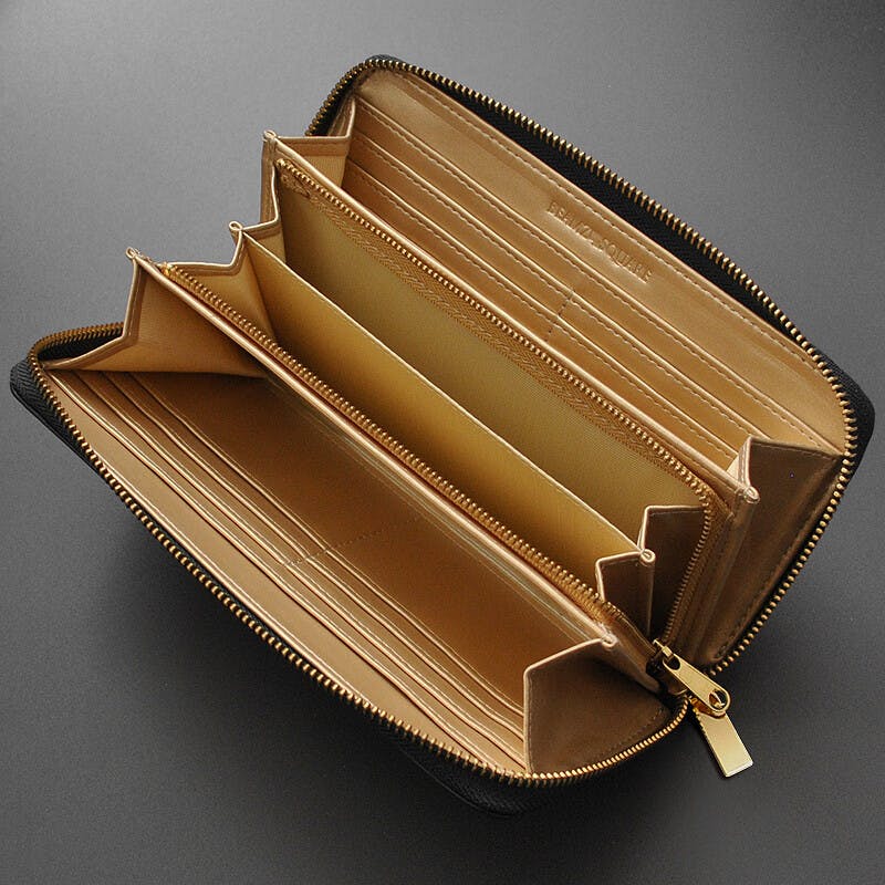 蛇革クロスライン×馬革ラウンドファスナー長財布 BZSQ-318