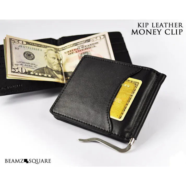 牛革製マネークリップBK BZSQ-555BK【BEAMZSQUARE】札挟み #flc-bzsq-555mc