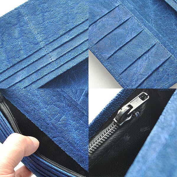 日本製】コバルトブルーエレファント無双長財布／束入れ／財布／ロング