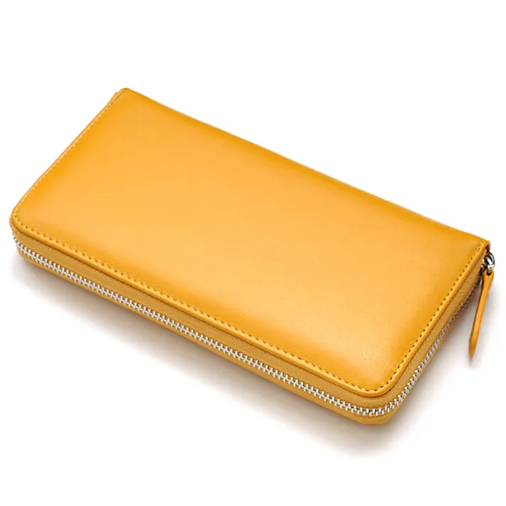 新色ゴールド入荷♪シープスキンラウンドファスナー長財布 E-031 【MOMO】革財布/キャメル #flc-e-031-cam