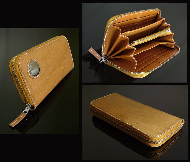 バッファローレザー（水牛革）ラウンドファスナーロングウォレット FC